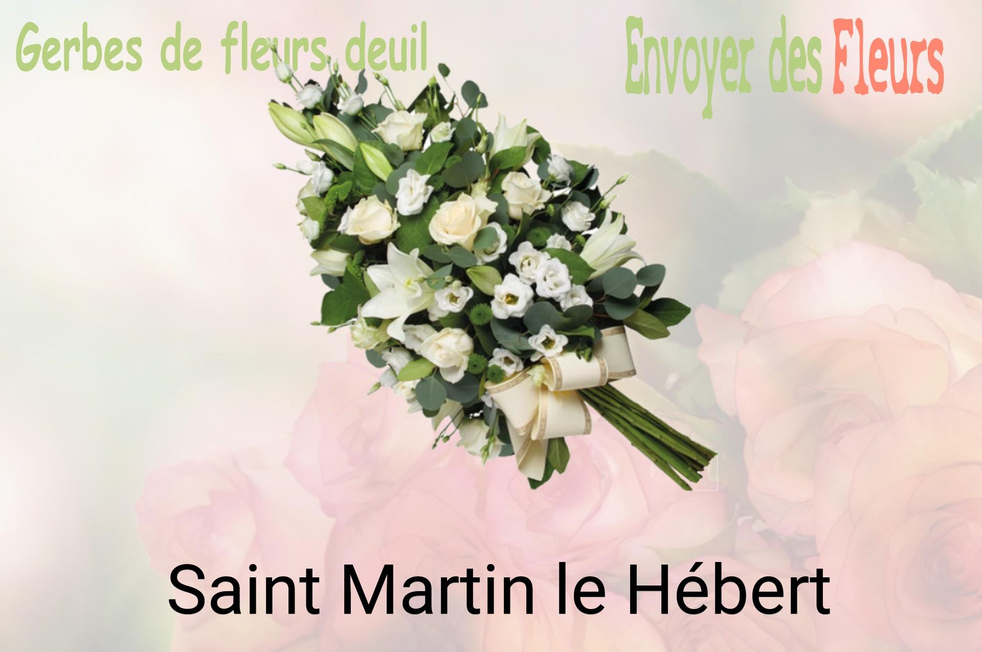 Gerbe de fleurs de deuil livrée à Saint-Martin-le-Hébert